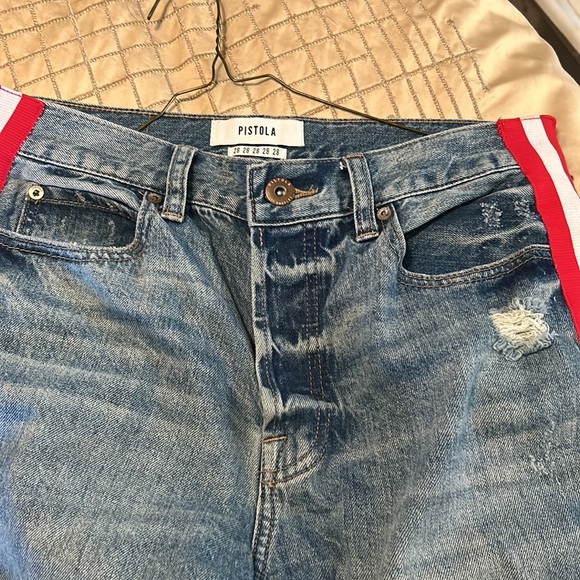 Pistola red and white striped jean - Picture 2 of 8